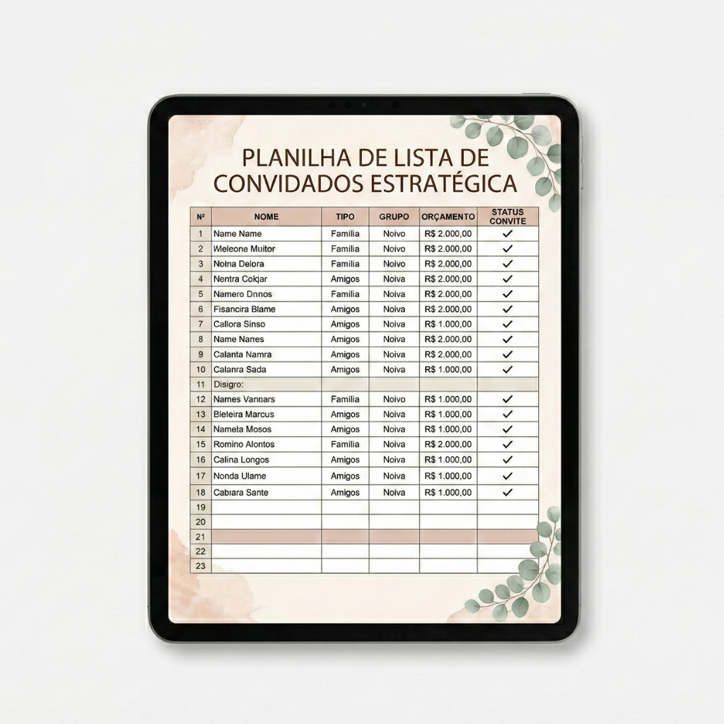 Planilha Estratégica de Convidados